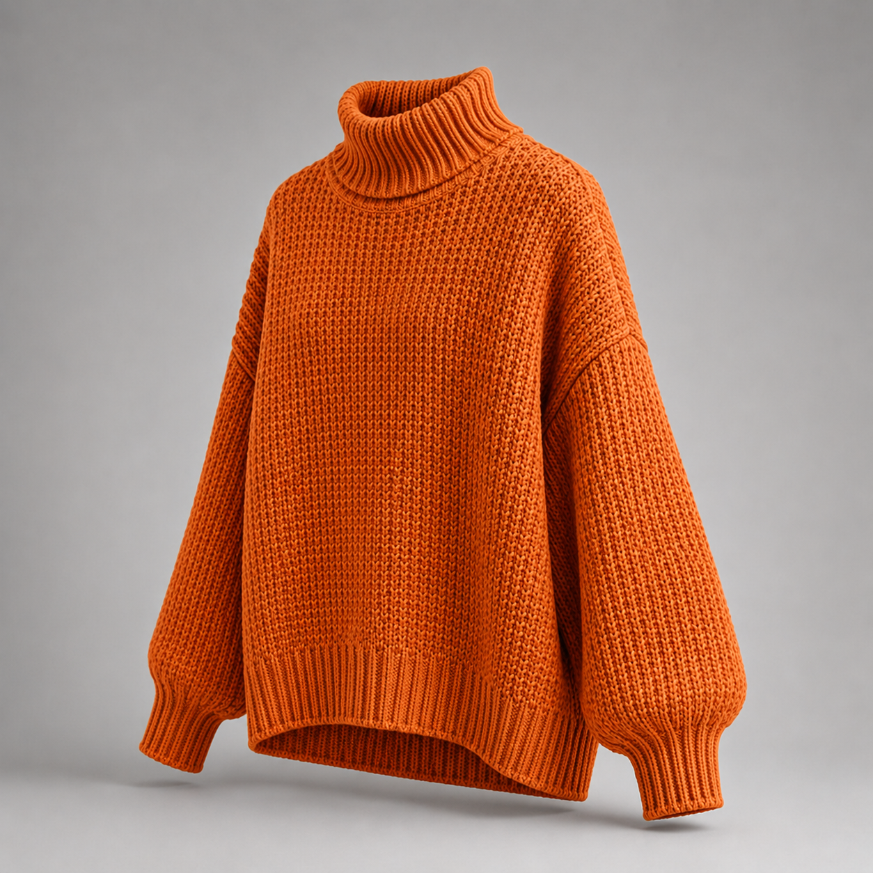 Chunky Ribbed Turtleneck Sweater