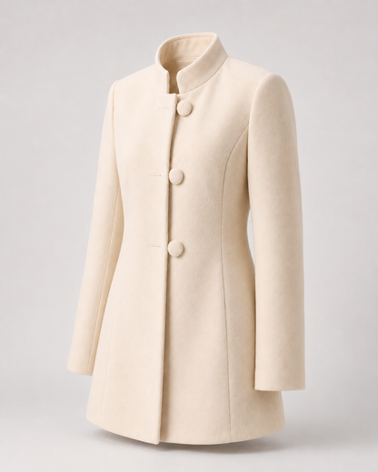 Stand-Collar Wool Coat