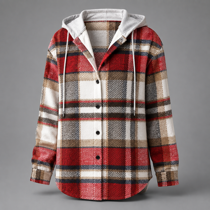Hooded Plaid Shacket