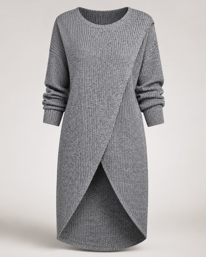 Longline Wrap Knit Sweater