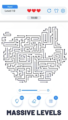 Gameplay screenshot 1 from Arrow Maze-Tap Away - Casual game