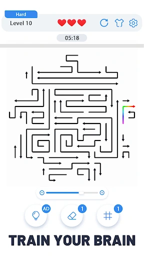 Gameplay screenshot 2 from Arrow Maze-Tap Away - Casual game